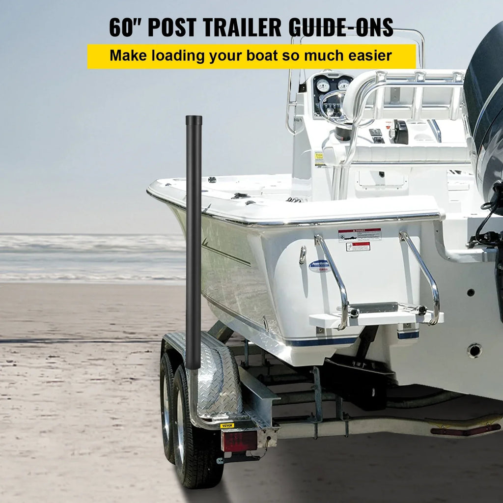 Fishing Trailer 60", Boat, Trailer Tube Accessories BENTISM Boat Ski Covers, with Post Mounting Trailer PVC Galvanized Included, Boat or Guide Guide-on, ons, Steel Sailboat Pair One Complete for