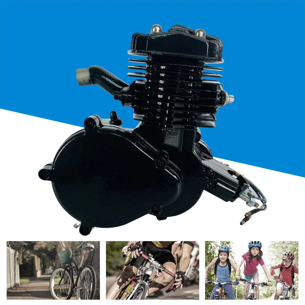 2.94KW Motorized Motor Petrol Bike Cylinder Air-cooled 80CC Start 6500r/min Gas Pull Engine 2-Stroke Bicycle Single Engine for