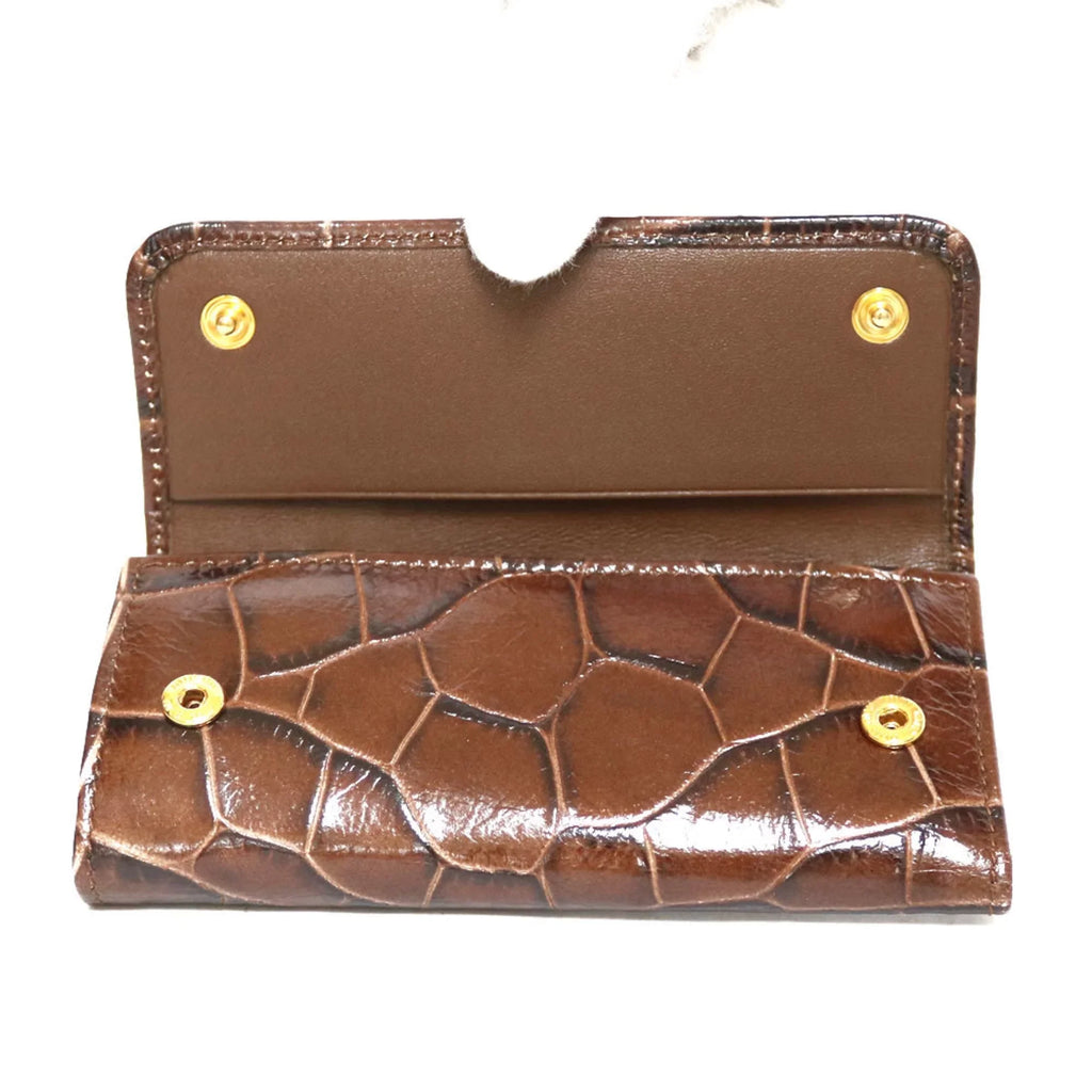 Case Leather Pre-Owned Miu Miu Miu (Fair) Brown Key Women's