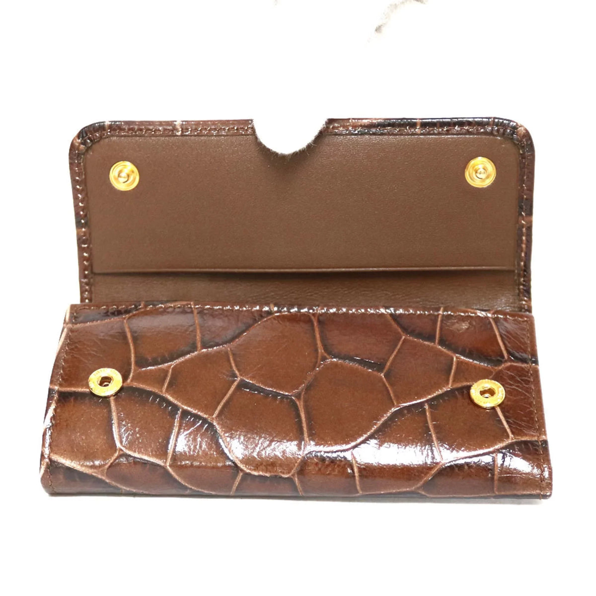 Case Leather Pre-Owned Miu Miu Miu (Fair) Brown Key Women's