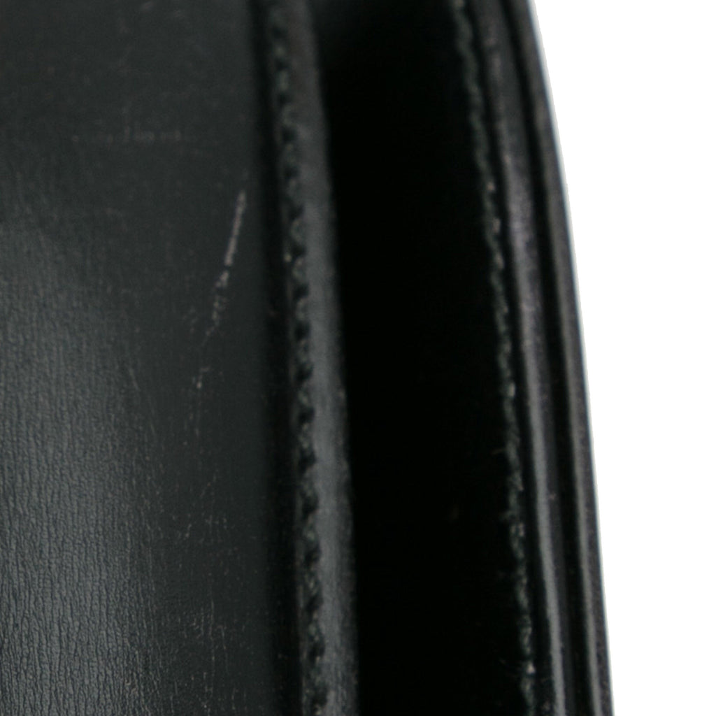 Handbag (Good) Unisex Black Bamboo Pre-Owned HandleBag Night Gucci Calf Authenticated Leather Top