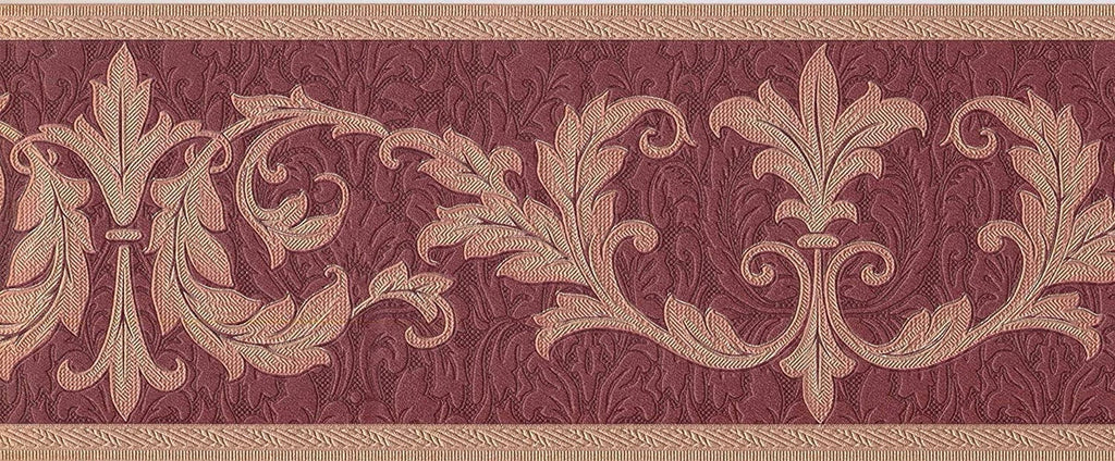 for Red Bedroom, by Gold Inches Living Wallcoverings 15 Wallpaper Feet Victorian Bronze, Style Pattern Leaves 7 Border Room 30150 Damask Concord