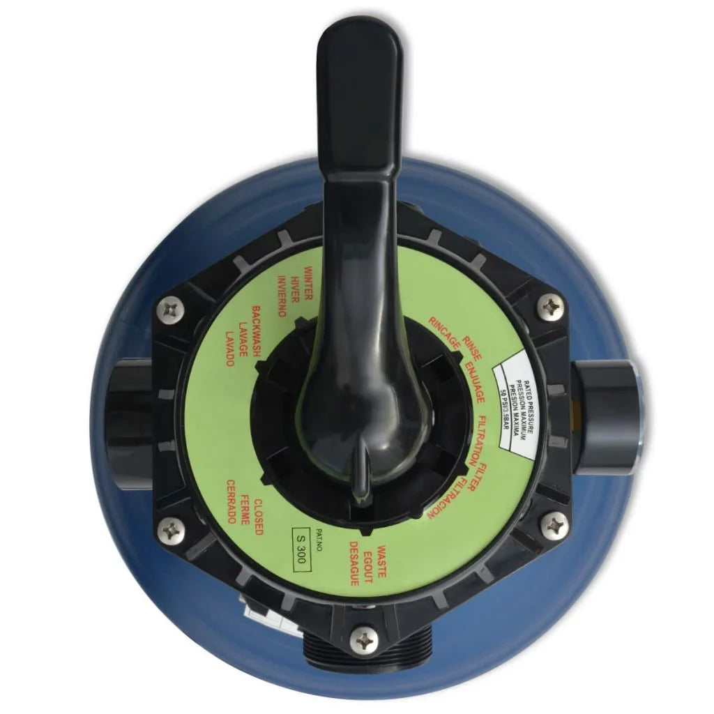 18 Sand Filter Position Valve Blue 6 with Pool inch