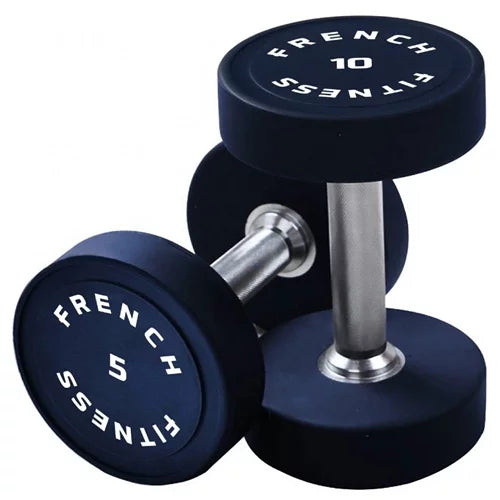 Round lbs 5-50 Dumbbell Urethane Pro Set, Fitness French (New) Style