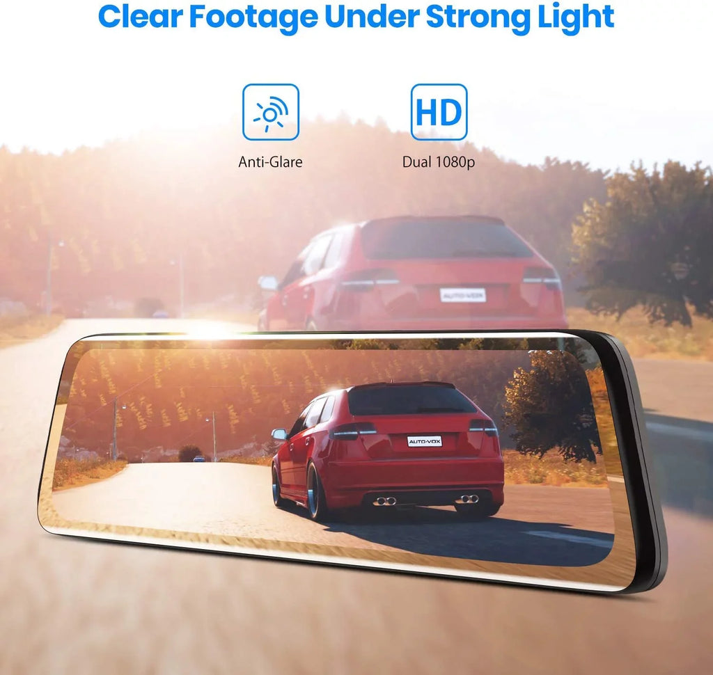 Cam, Vision Screen Car PRO) Camera Backup OEM Dual Mirror Look Camera(V5 Super Camera Rear Dash View 1080P Monitor Night 9.35'' Auto-Vox Touch Mirror