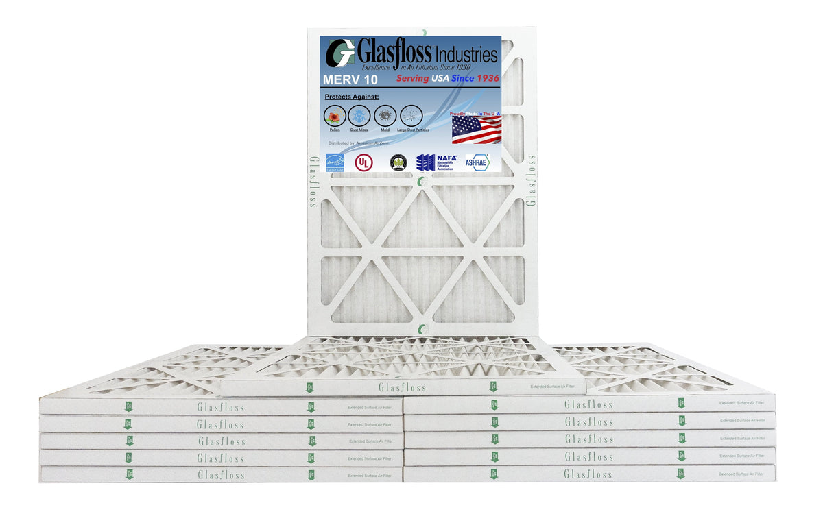 10 Air Made x inch) - - Glasfloss Filter -Qty:12 in - 14x22x1 (Actual 21.5x7/8 Size: MERV 13.5 Furnace USA