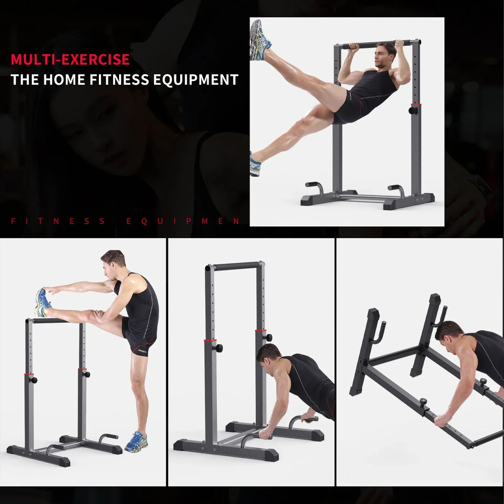 9 Dip Station Dip Heave Parallettes Station Bars Full Set, 1200lbs Level Body Adjustable, Workout Bar for Fitness,Functional Duty