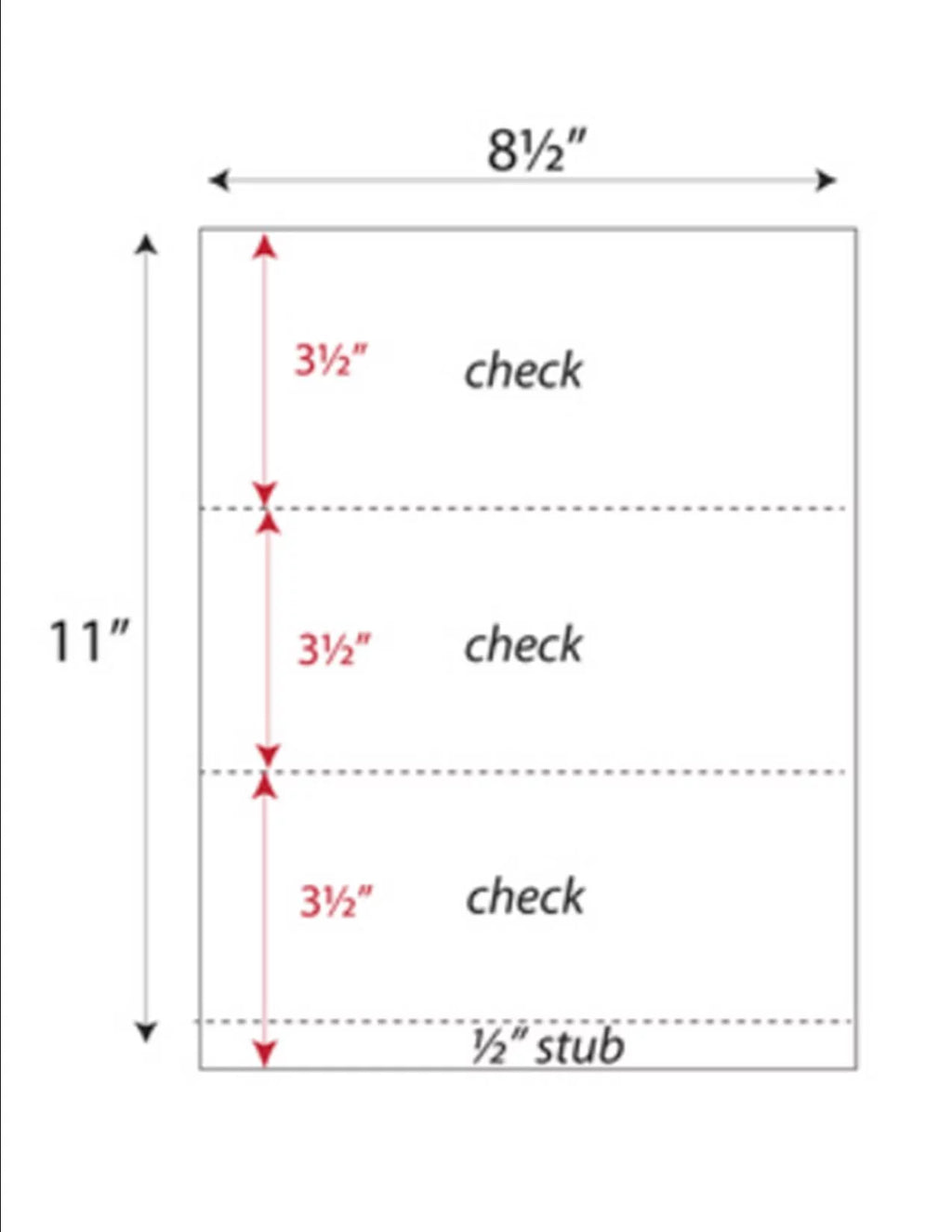 3-Up Check Checks, Microperfed x 100 w OF PACK Red Features 11", SHEETS High-Security with Background Zapco Paper, - Pattern, Complex 8-1/2" Security 12