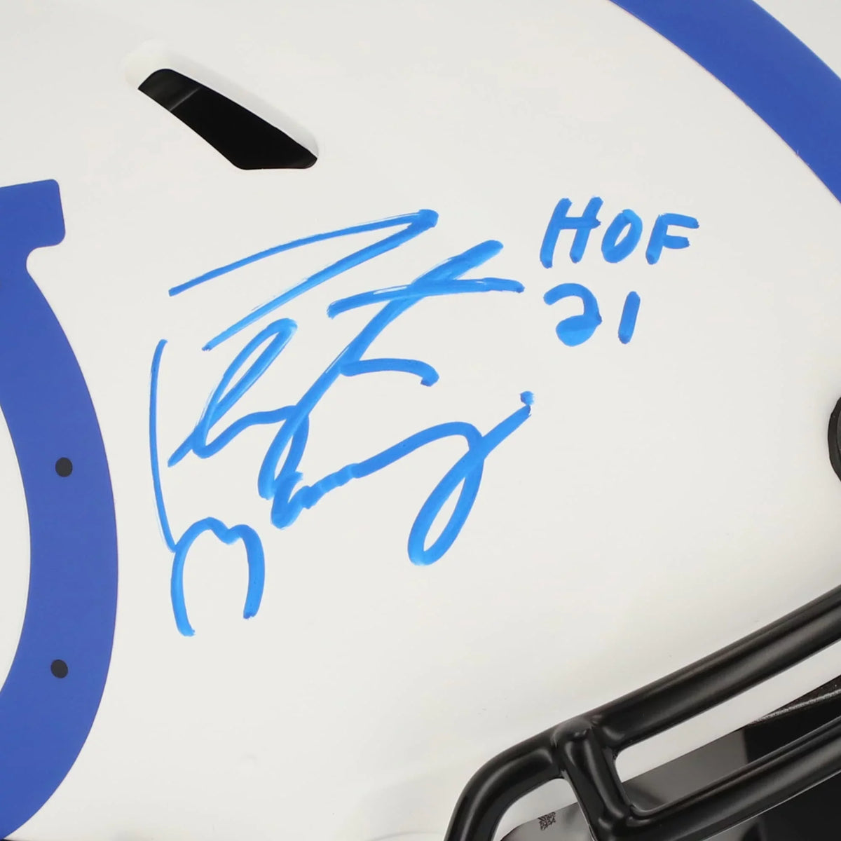 Fanatics Helmet 21" Lunar Manning Indianapolis Speed Riddell Authentic Inscription with - Peyton Authentic Colts Eclipse "HOF Alternate Certified Autographed
