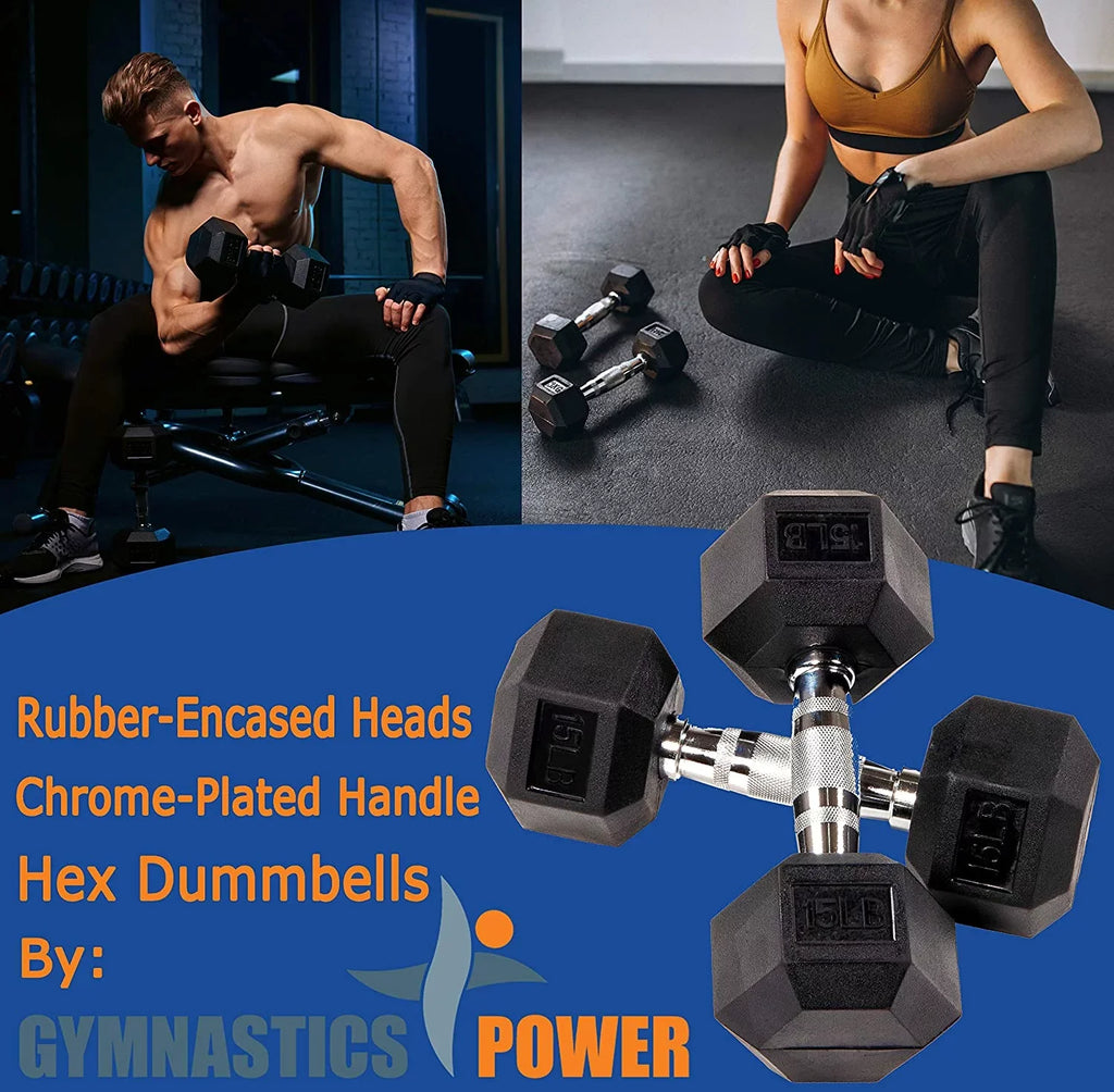 Dumbbells Men Hex Power & & Lb. Weights Fitness for Women Gymnastics Exercise Pair) Dumbbell (5