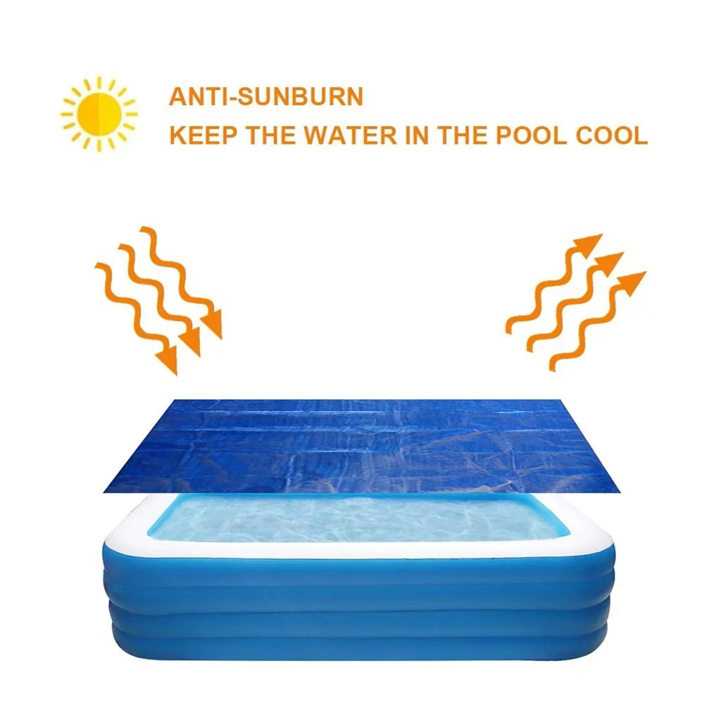 ZiSUGP Paddling Pools for Garden Outdoor Family Swimming Rectangle Pool Cover