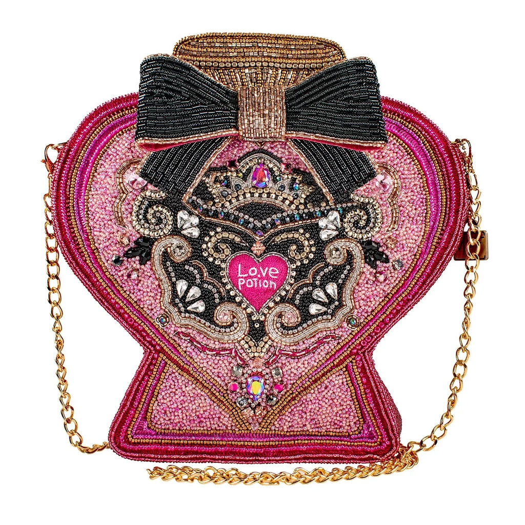 Pink Frances Beaded Bottle Handbag POTION Mary NEW LOVE Purse