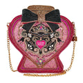 Pink Frances Beaded Bottle Handbag POTION Mary NEW LOVE Purse