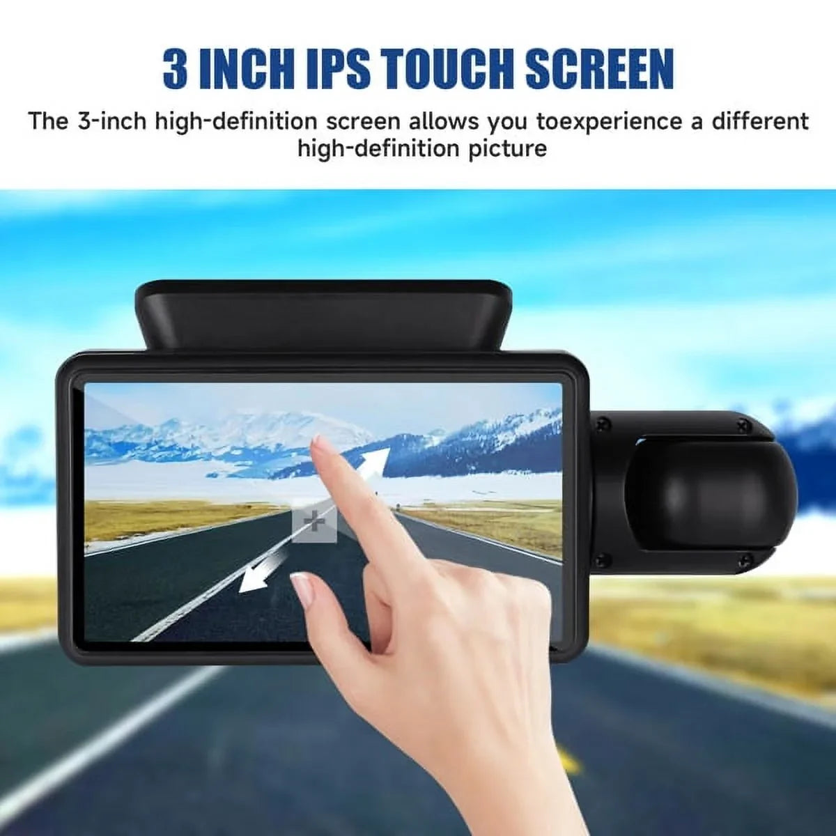 Angle, 1080P and SYTHERS Camera 170° Dash G-Sensor Wide Front Dash Night Cam Loop Rear, Recording, Vision