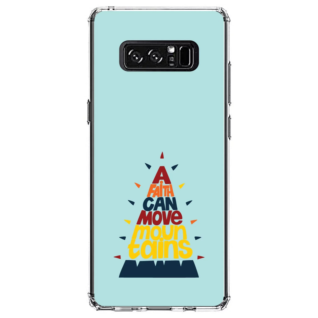 Acrylic Clear Protector - Case DistinctInk TPU Back, Moves Samsung Glass Bumper, Tempered for Screen - Hybrid Faith Galaxy Mountains Shockproof A 8 Can Note