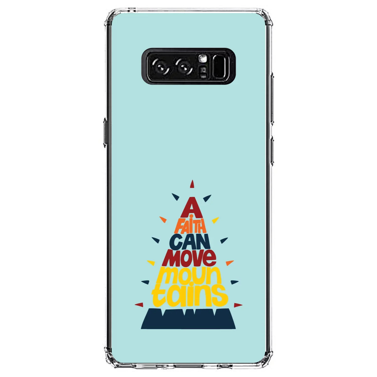 Acrylic Clear Protector - Case DistinctInk TPU Back, Moves Samsung Glass Bumper, Tempered for Screen - Hybrid Faith Galaxy Mountains Shockproof A 8 Can Note