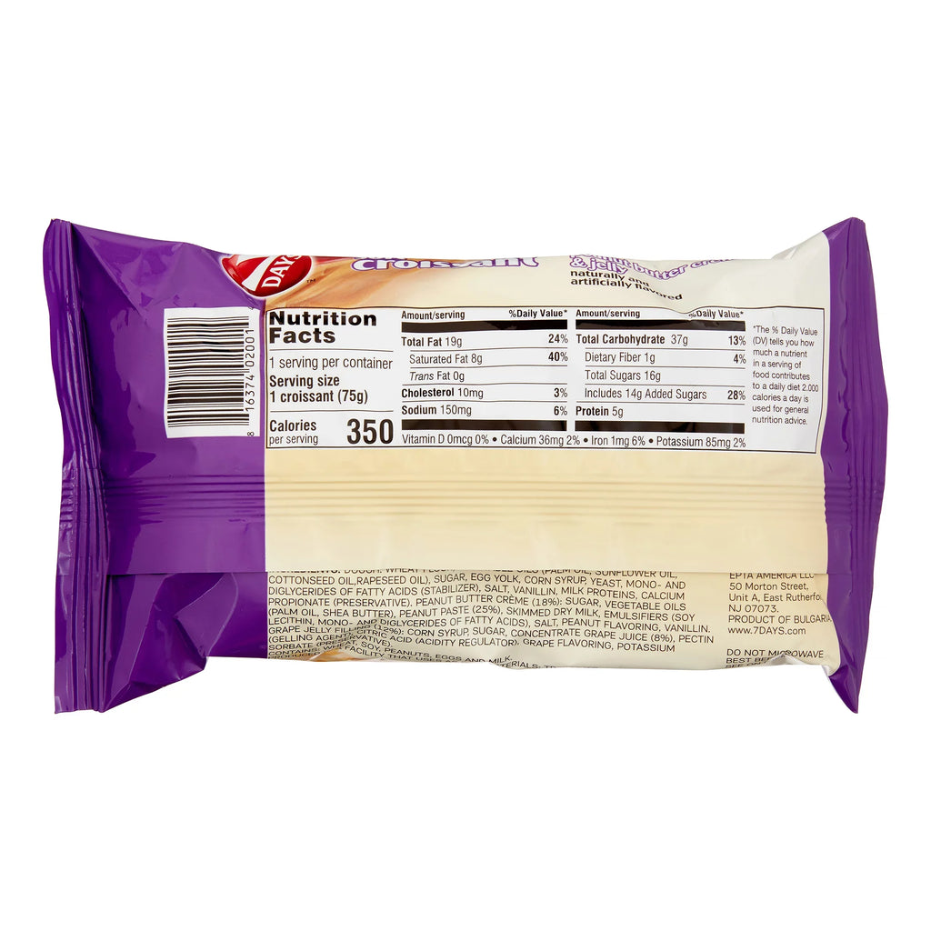 Peanut Jelly 7 Soft 2.65oz Butter Days Croissant &