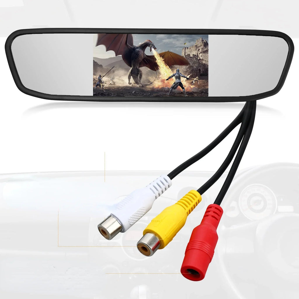 Camera Reverse Backup View System 4.3" Night Driving Mirror Rear Parking Vehicles Cam Cheefull Vision Camera Car Camera