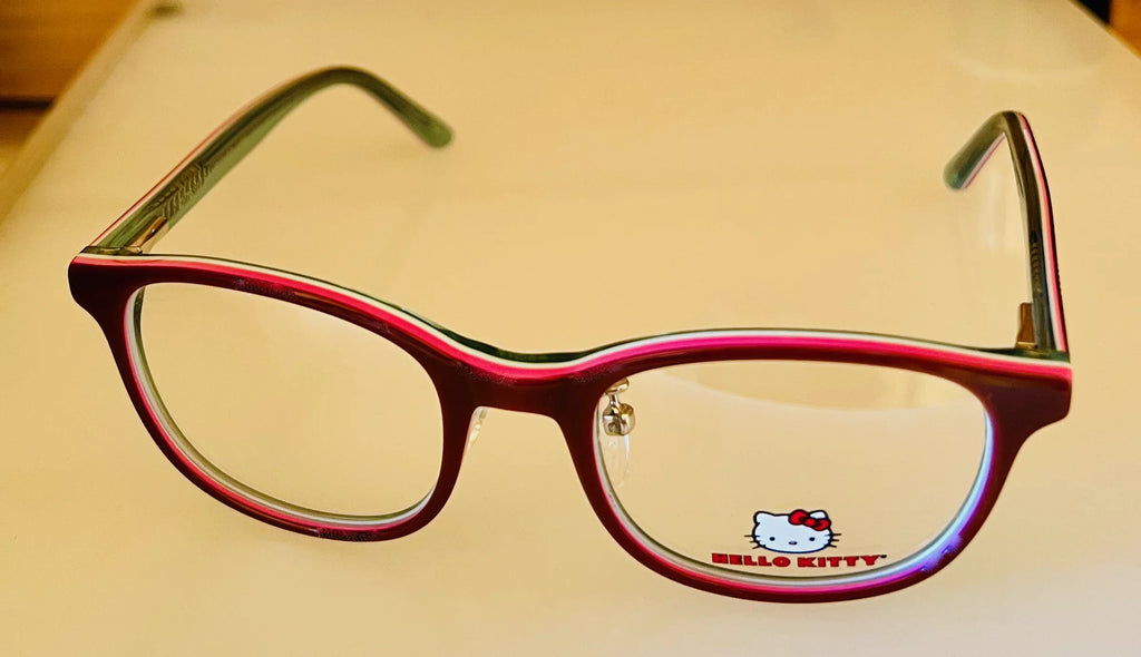Girls Rectangle Red 45mm Frame Kitty Soft Hello Eyewear 285 Plastic
