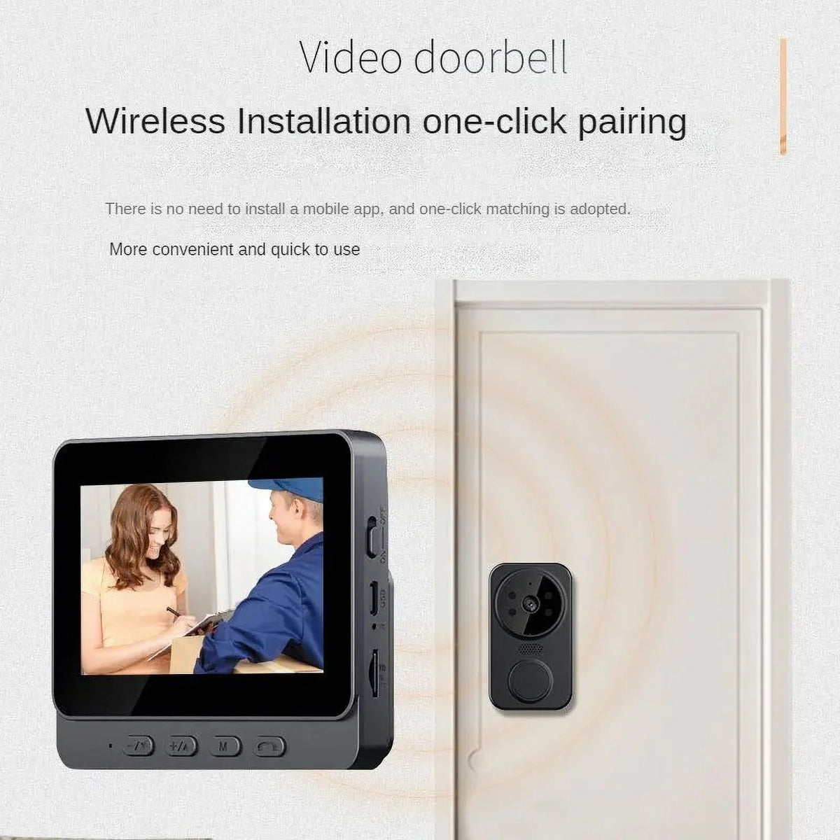 smart doorbell 2.4G two-way life home 4.3-inch M12 doorbell intercom video wireless monitoring video