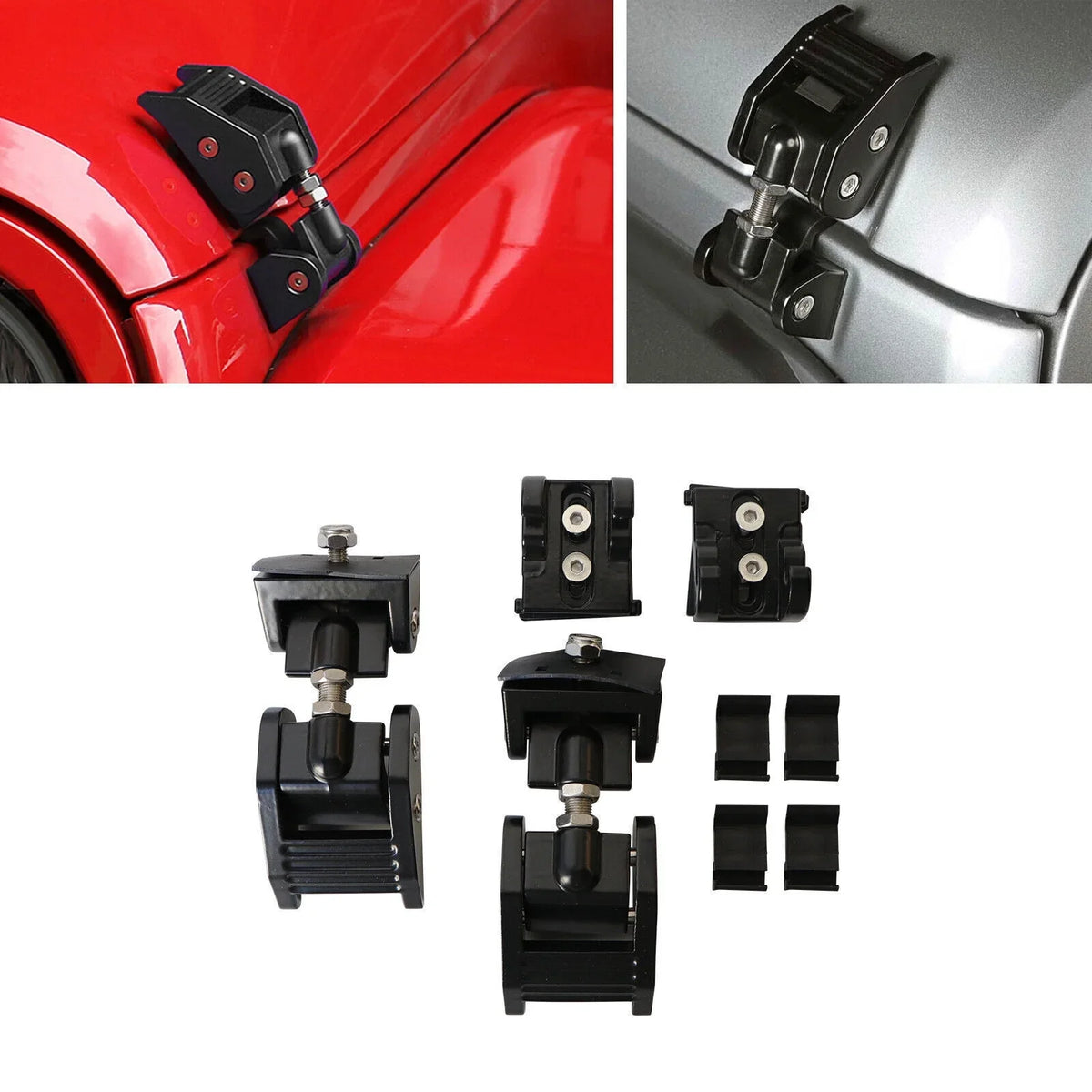 Defend Sturdy Catch for Style in Lock Wrangler JK Black Your Latch Jeep JLLOM 07-18 - Jeep Hood