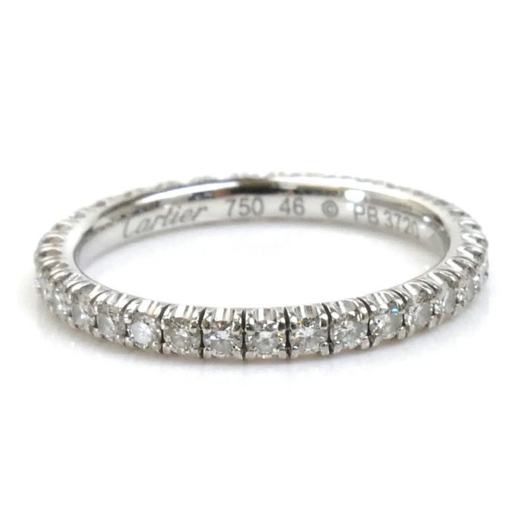 B4077946 K18WG Full Size Cartier Gold 46 (Good) Ring 1.6g 6 Etincelle Pre-Owned Eternity Women's CARTIER de White