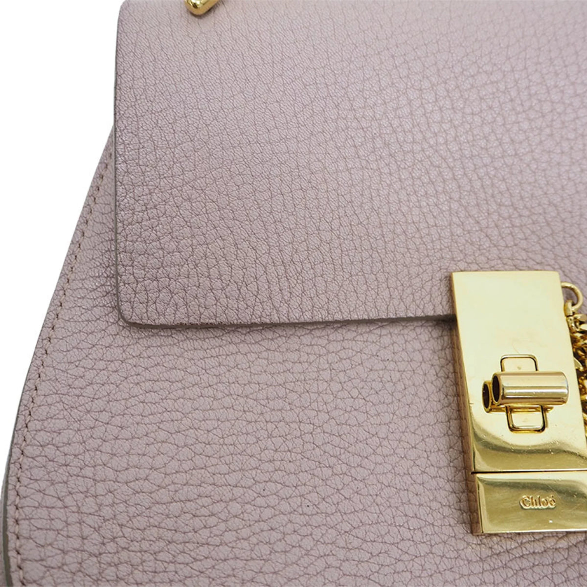 Chain 3S1031-9 Shoulder Chloe (Good) Chloé Drew Leather Pre-Owned Bag Ladies Pink