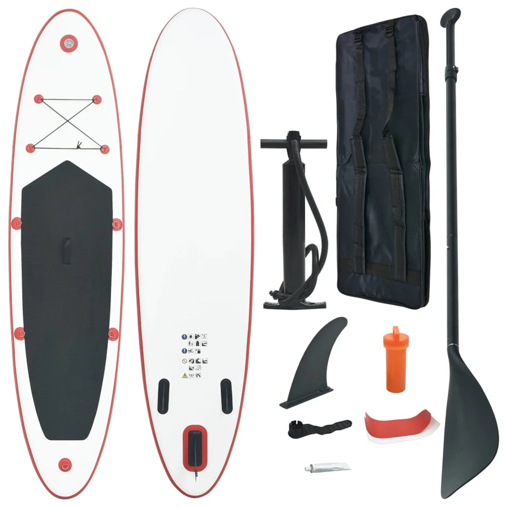 Fin Paddle Oar Red Hand X Set Waterproof With And Hand Paddle And Set Andoer Paddle 153.5" Leash Leash Inflatable Red - White - Pump Set Oar parcel,Inflatable Aluminum Paddle With