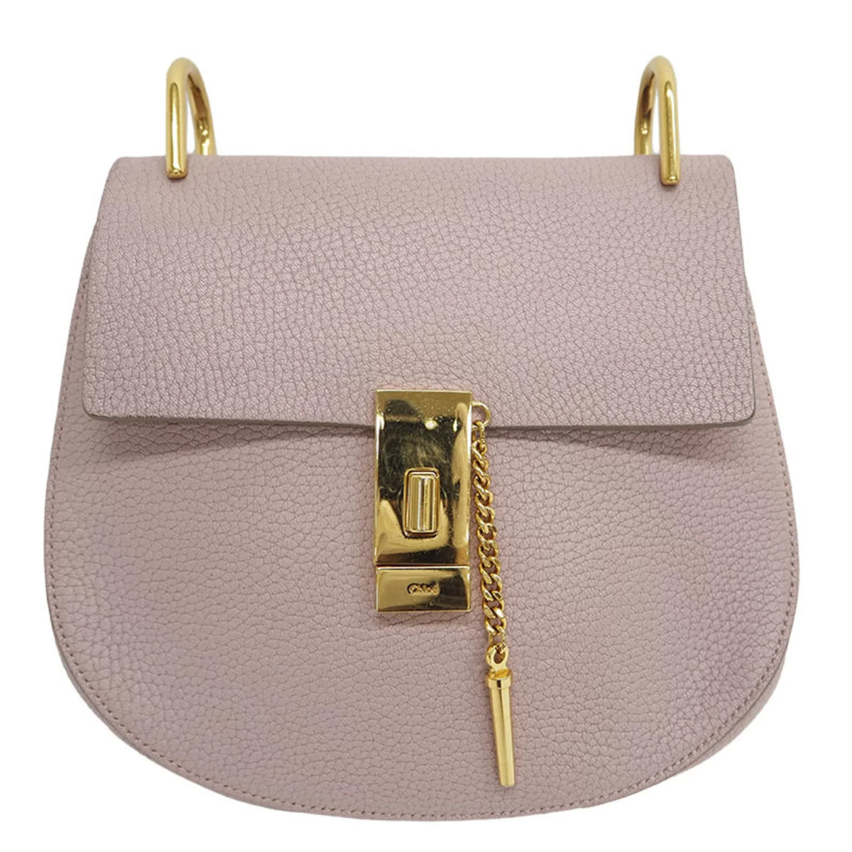 Chain 3S1031-9 Shoulder Chloe (Good) Chloé Drew Leather Pre-Owned Bag Ladies Pink
