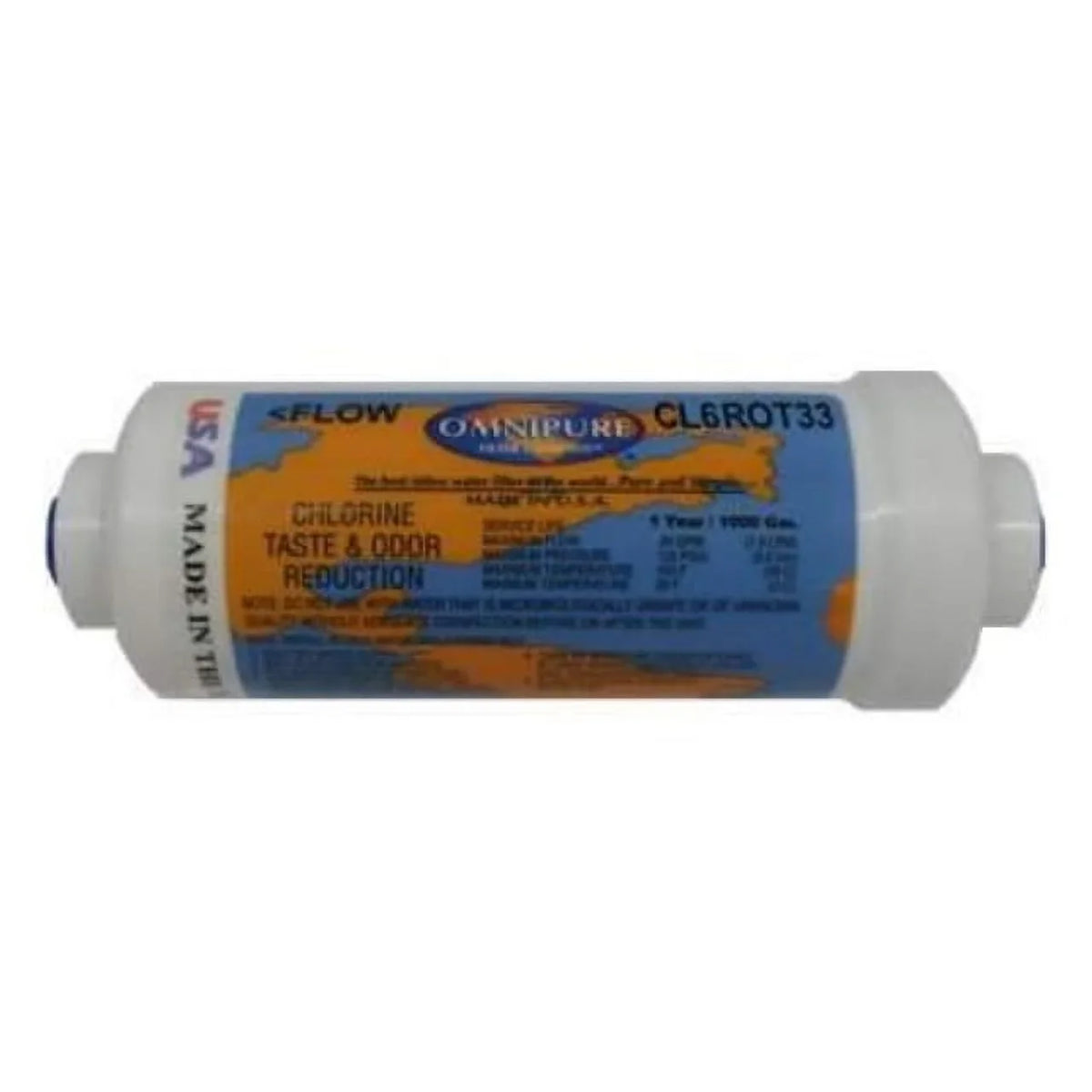 6" K2328-JJ T28 Cartridge Carbon 2" GAC Omnipure Inline x