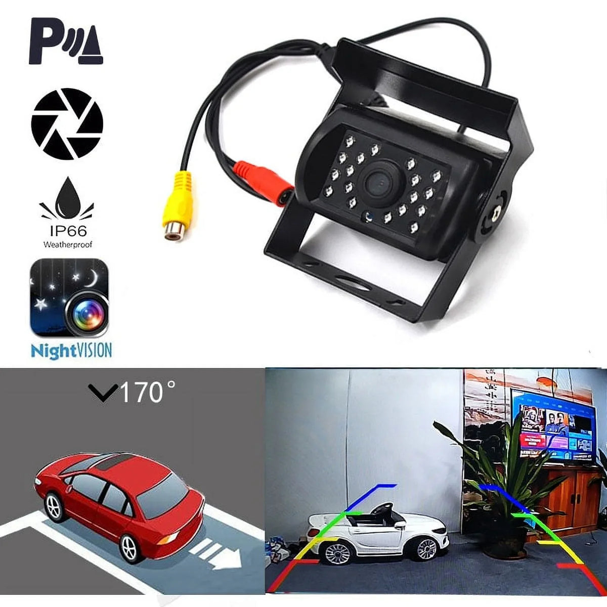 with Car Parking System Van Bus Wagon DC Monitor Monitor Wireless Camera 4.3" Camera 12~24V Truck With Transmitter/Receiver