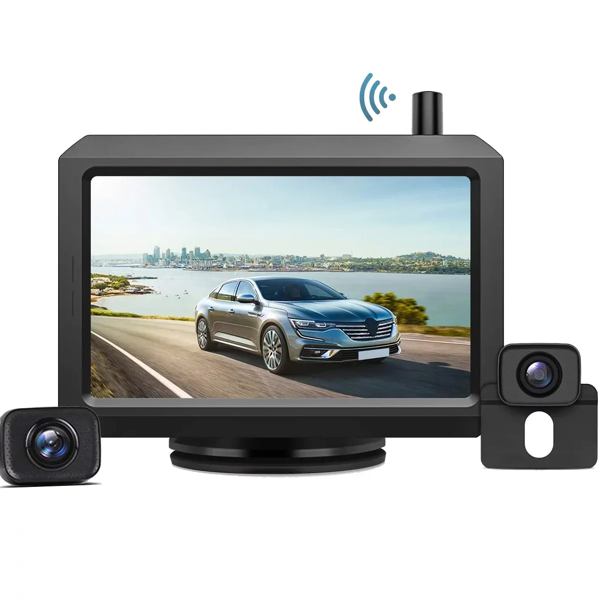 TFT-LCD with Camera HD Backup Van, HD for 5″ K7 Mini Car, Camera, Dual Pro RV, Rear Camera Pickup Wireless Waterproof and SUV, View Kit Monitor