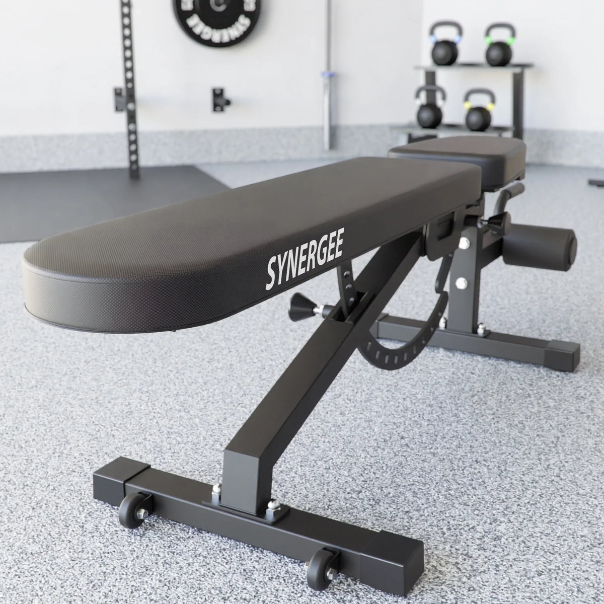 & Exercises Workout Great for Workouts. Bench Dumbbell & Barbell Incline Adjustable Press and Gym. Garage Decline for Synergee Home Commercial, Weight Bench.