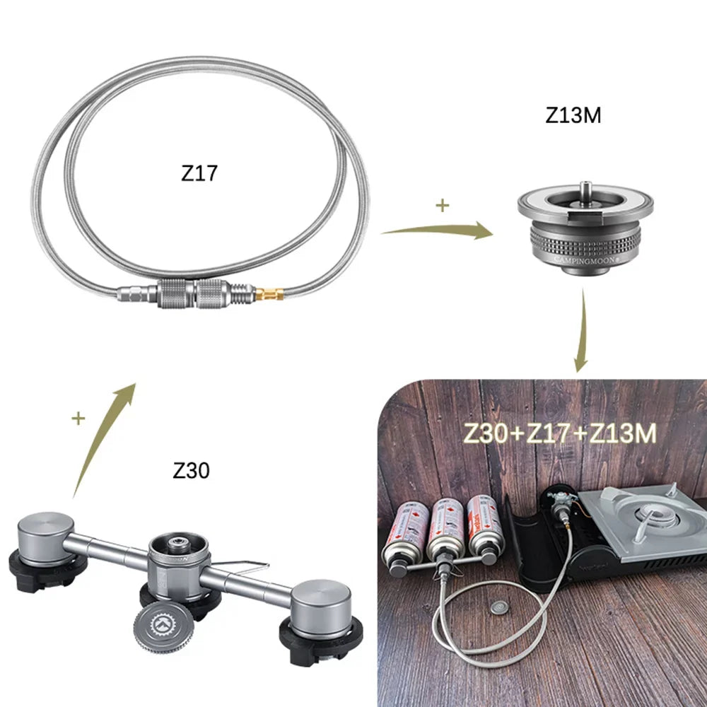 Type Adapter 3 Butane Head Adapter Adapter,Head Split Adapter Type CAMPINGMOON Split In Convenient In 1 With Type Adapter AdapterAdventures Type 1 1 Convertor Butane Butane Conversion