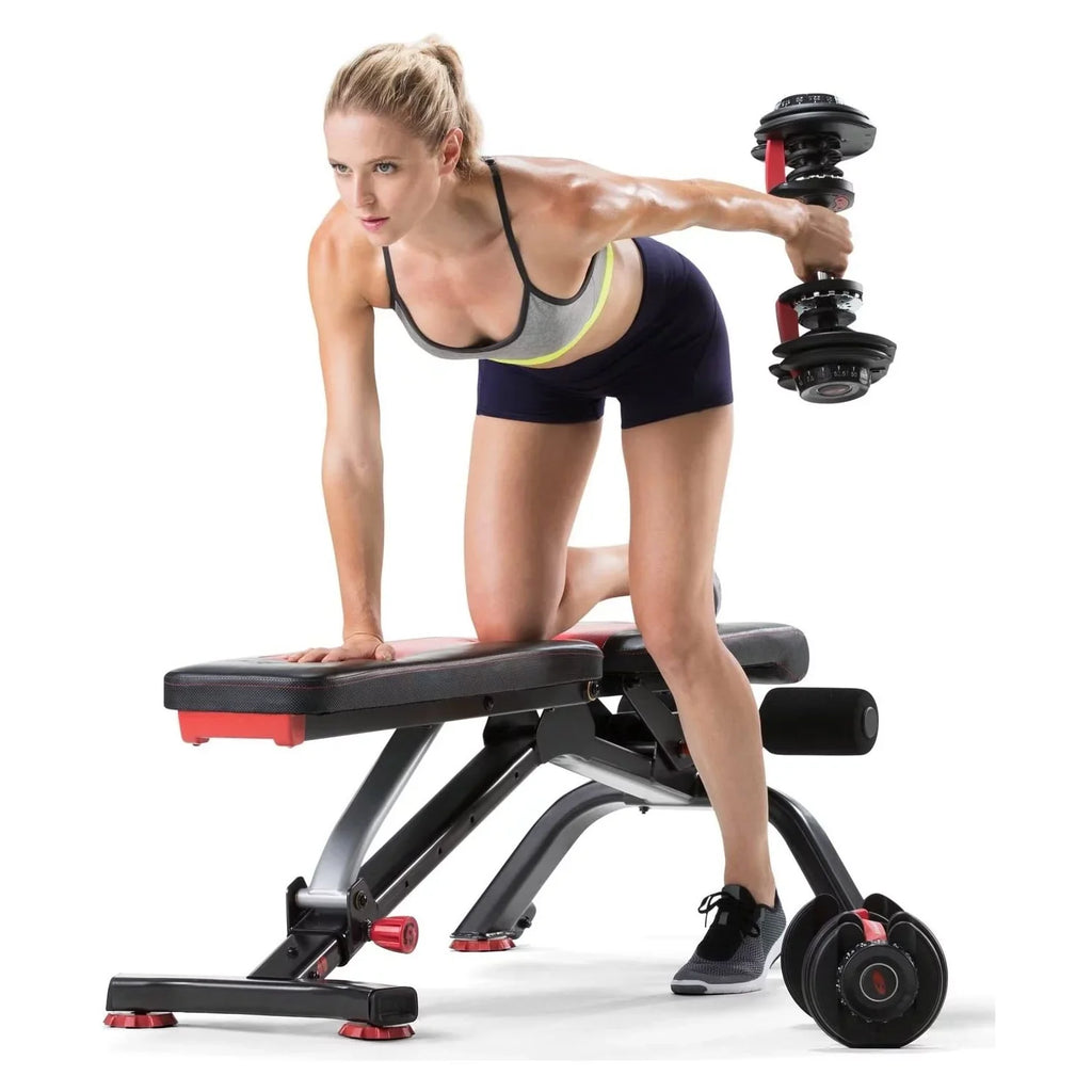 with Adjustable with Stowable Bench, SelectTech Angles Bowflex Dumbbell 6 Stand Rack 100675 Bundle SelectTech Media Adjustment Bowflex 5.1S