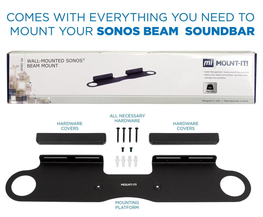 Beam Mount-It! Wall for | Studs Mount Bracket for Sonos 16" Soundbar Mount Wall Wall