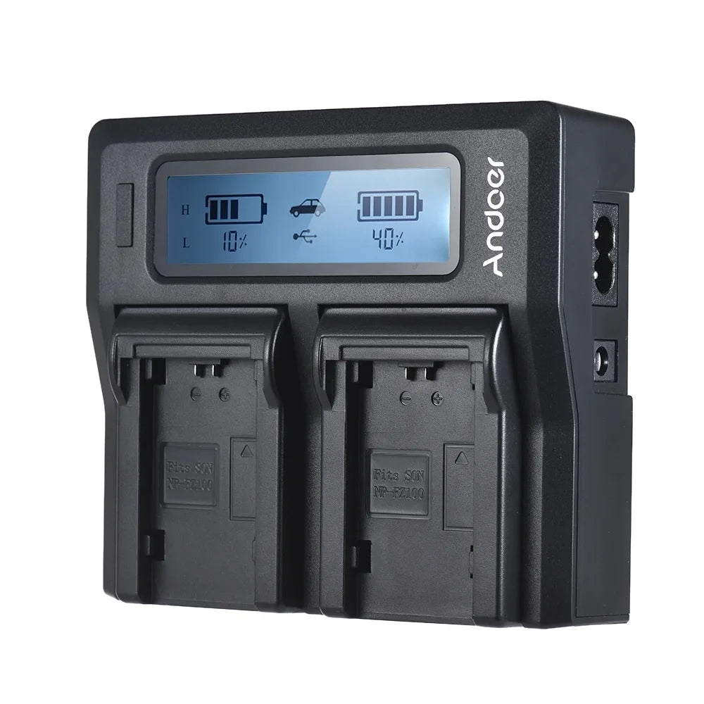 Battery A7RIII Andoer Sony NP-FZ100 for Channel A9 LCD Camera Dual Models A7SIII A7III Replacement