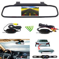 Backup 7 Vision Vehicle Night IR Monitor Rear License Kit Camera Car LED Plate 4.3" Camera Waterproof Mirror View Wireless with Podofo