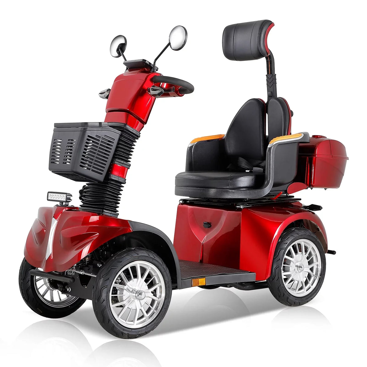 comfortable with seat Fat Scooter handle front Eletric seat 4-Wheel scooter adjust and Powerful 800W tire and