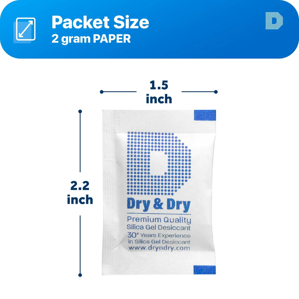 Premium Desiccant Gram [600 Rechargeable 2 Paper Packs] & Packets "Dry - Compliant) (FDA Dry" Gel Dehumidifiers Silica
