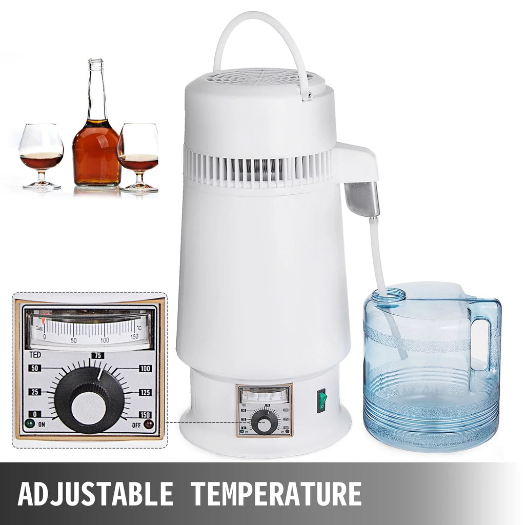 Water Glass L 746W 1 Stainless Water VEVOR Distiller Water Outlet Design) Container Home (Upgraded Steel Distillation Distiller Countertop Connection Bottle Food-Grade Kit Gallon/4.3