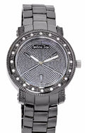 Gunmetal 50mm Clubbing Techno Business Mens Case Watch Ice Big
