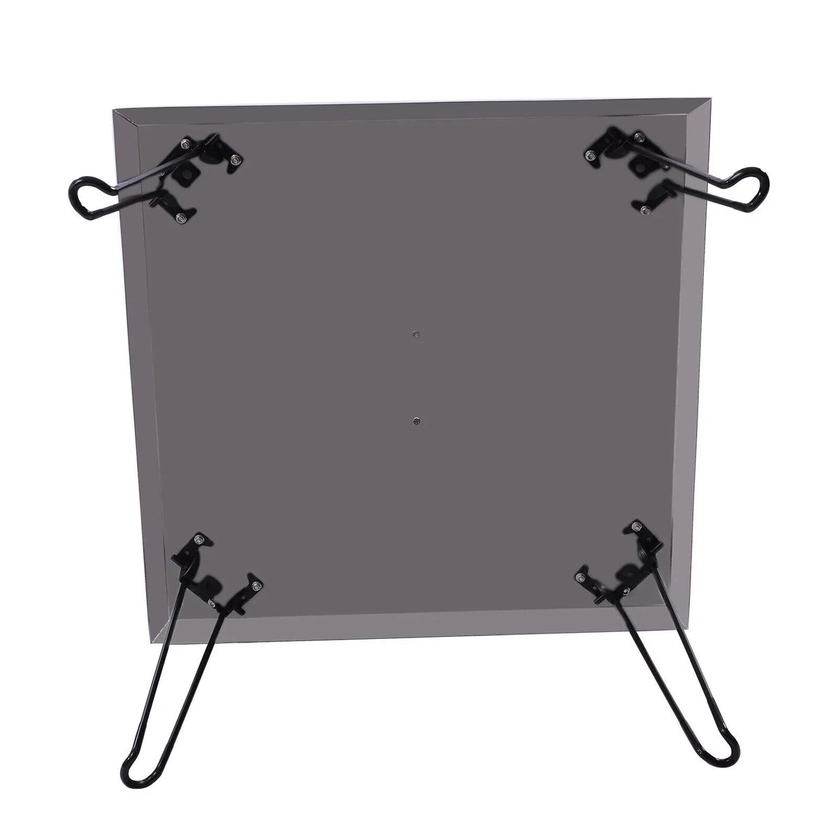 with Down Cover Pit and Legs Steel Deflector Push 24*24in Out Heat Fire Burner Square to Pit Fire Stainless Foldable Heat Miumaeov