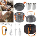 Pans Set Oxidized Kit Cooking Tableware Pot Fishing for Camping Set Alloy Outdoor Portable Cookset Cookware Person 2-3 Picnic Backpacking Barbecue Miuline Equipment Camping Aluminum Cooking Mess