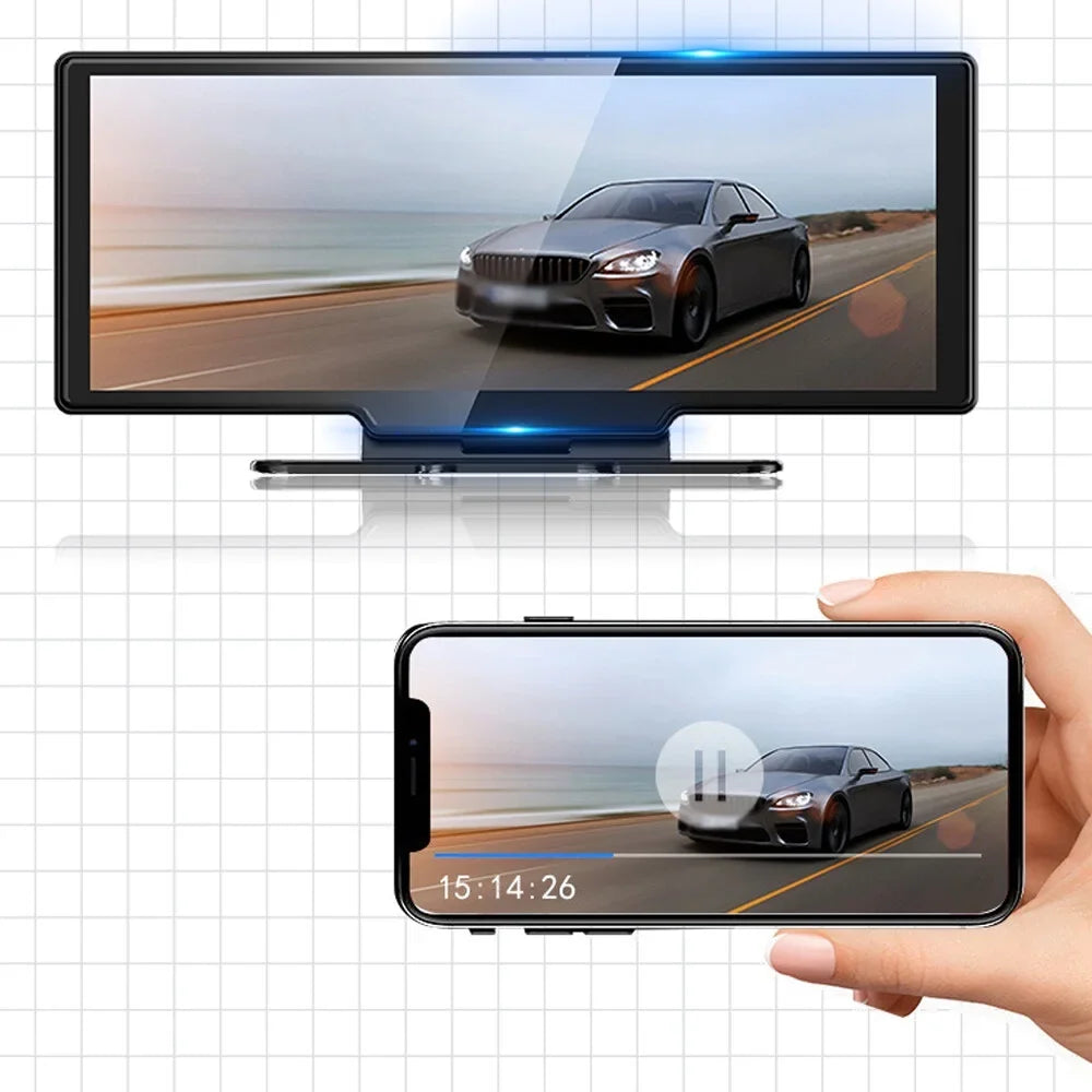 Moweo Dash InchAndroid Rear CameraAndroid 4k Camera, SupportLoop Rear Inch Camera With With 10.26Wifi 10.26 Irfora Loop Dash Support Dash Dvr Hands-free Auto Dvr