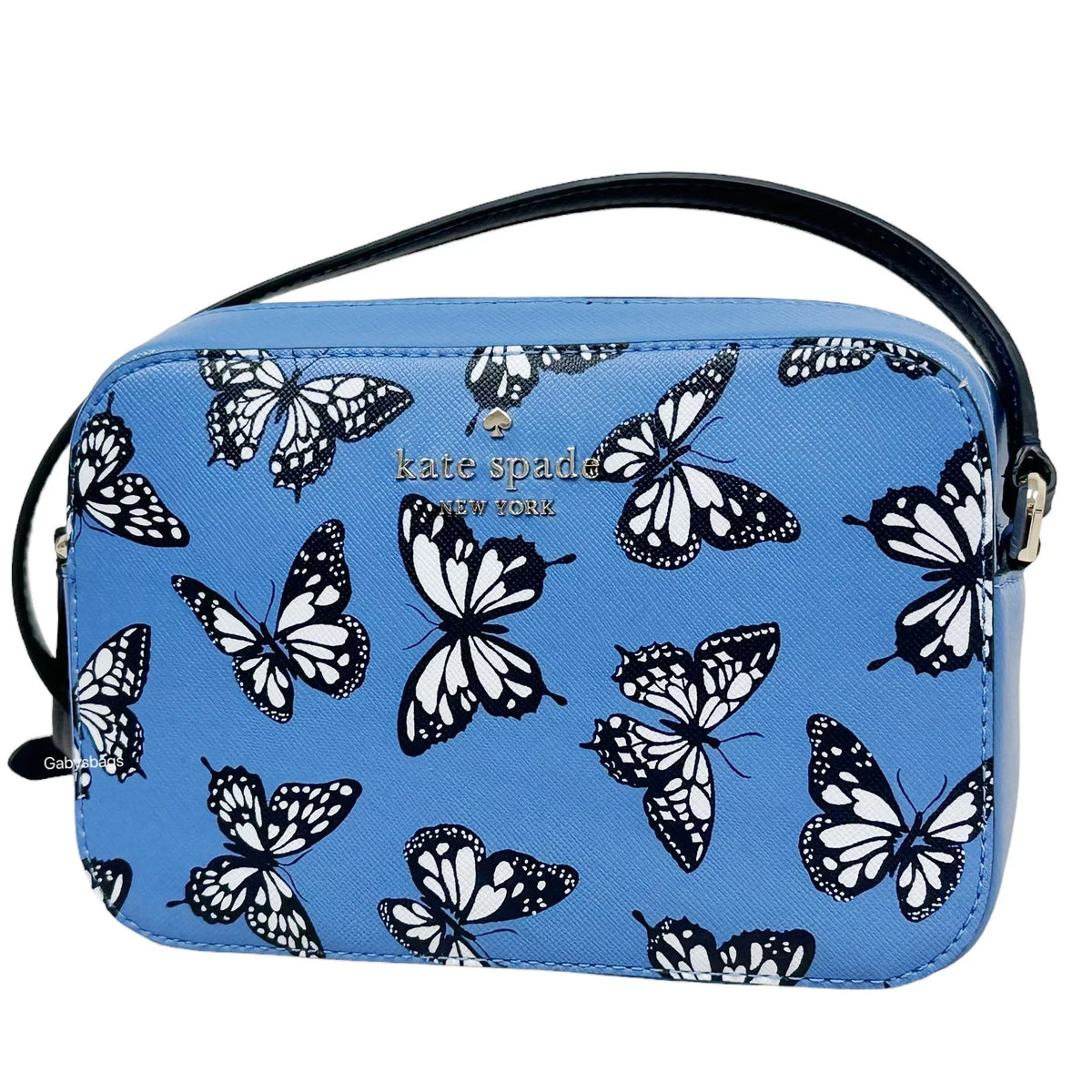 Spade Butterfly Bag Mini Staci Blue Camera Crossbody Zip Sky Kate Multi