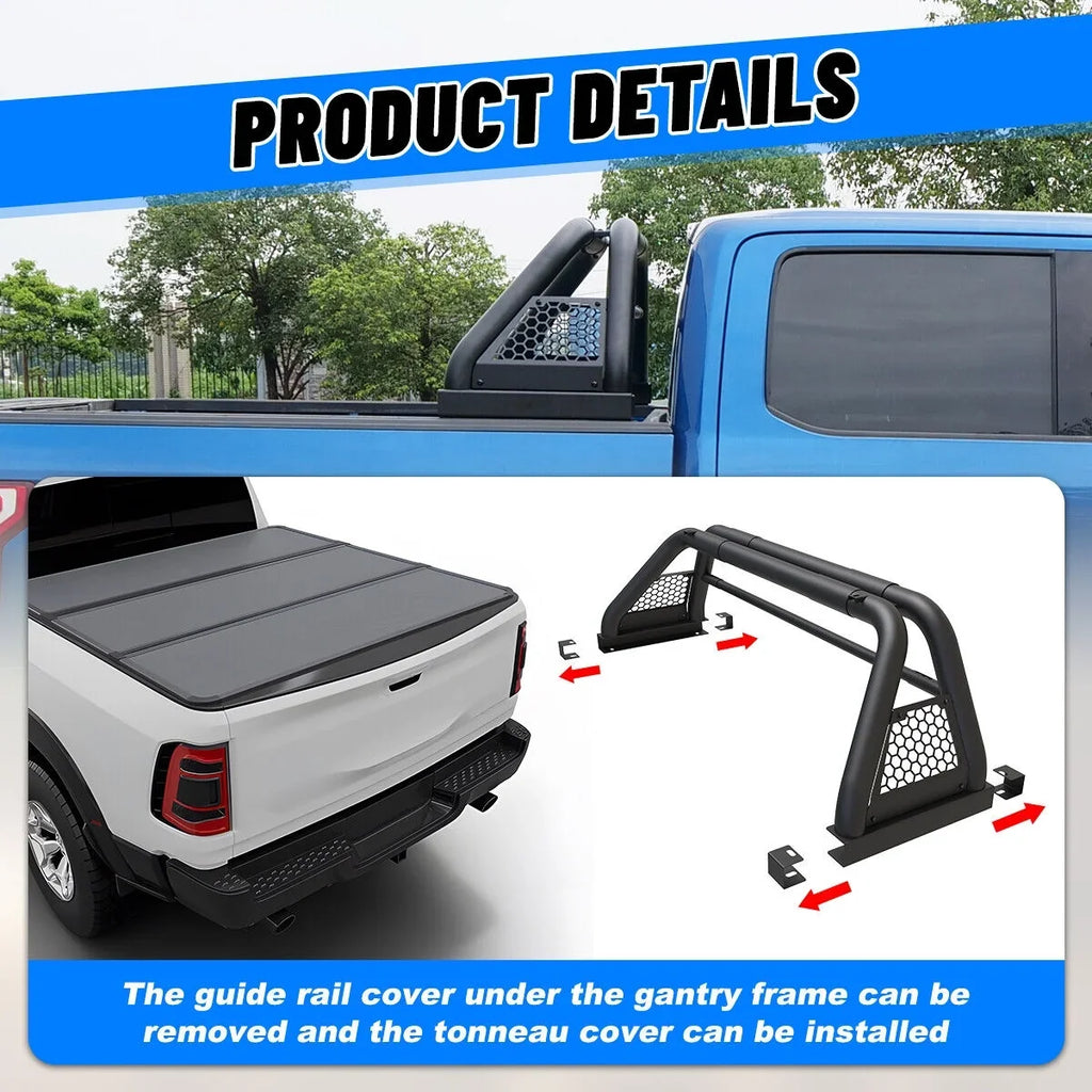 Ranger Bar Chase 62.9-74.7" Ford Bed Truck For Sport Fit Bar 2019-2023 Roll Rack Adjustable