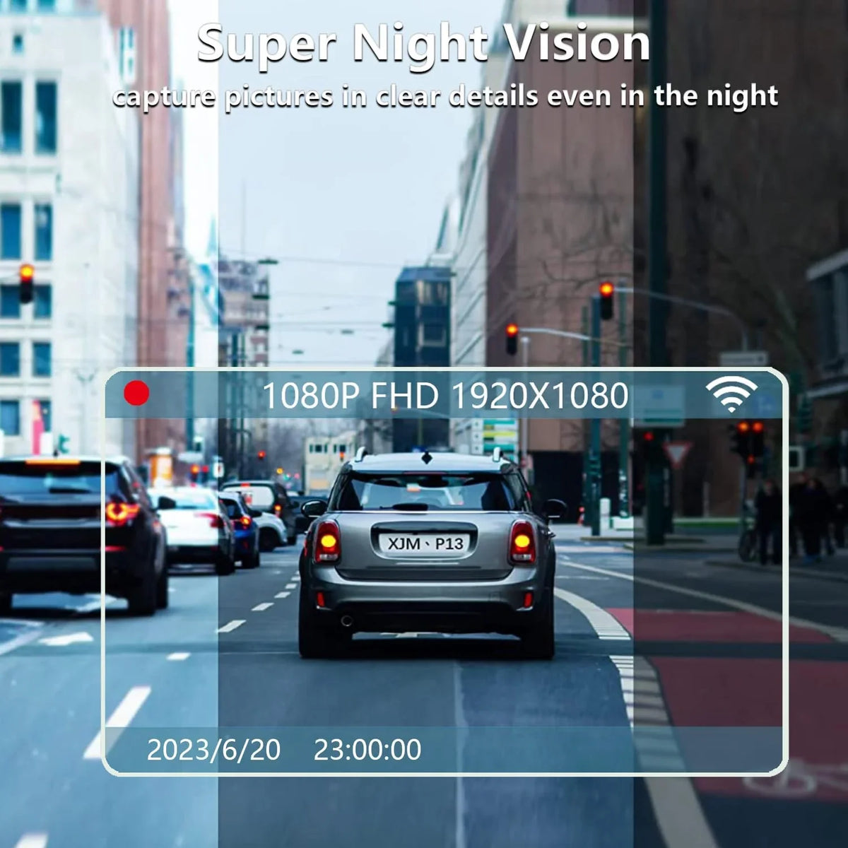 64G HD inch 2.45 WDR, IPS 2 Night and Dash SD Screen, Cars, Front for Cam Camera , Vision, Full 1080P Dash Rear,