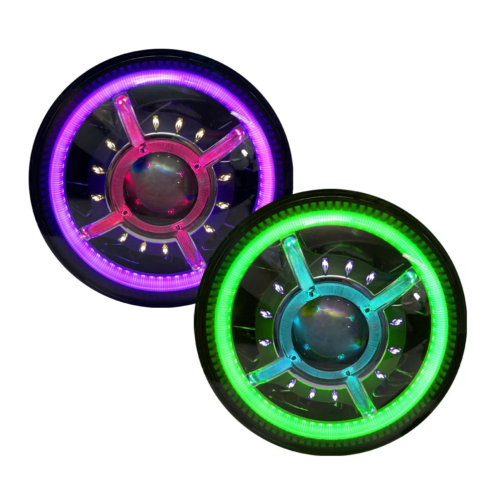 JL adj. headlight Beam Race For JEEP RS9JLAAH-RGB w 9in Sport 108w Angle X-HALO