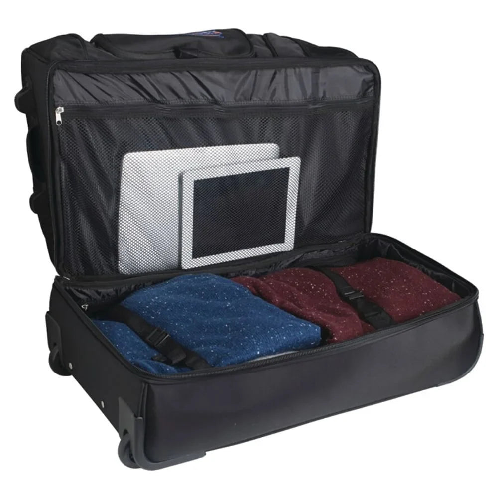 2-Wheel Duffel Bag 27'' Drop Rolling Eagles Bottom MOJO Philadelphia Black